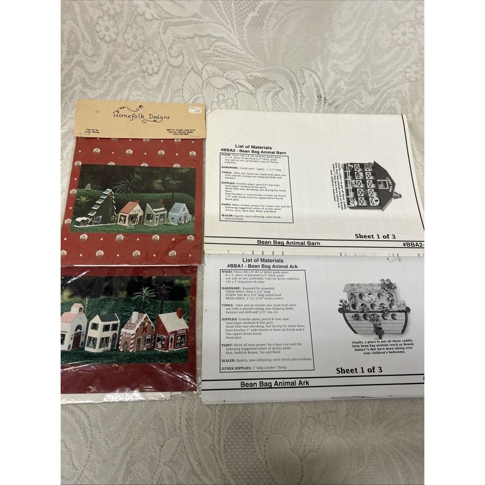 Home folk Designs, Christmas Village 2 Bean Bag Storage Projects, Building Instr